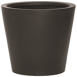 Vasesource Essex 13.75 in. x 15.75 in. x 15.75 in. Matte Black Fiberstone Planter