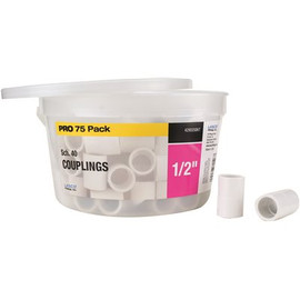 Apollo 1/2 in. Sch. 40 PVC Coupling (75-Pack)