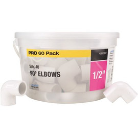 Apollo 1/2 in. Sch. 40 PVC 90-Degree Elbow Fitting (60-Pack)