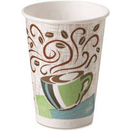 DIXIE Perfectouch 12 oz. Coffee Haze Insulated Hot Paper Cup (500 Disposable Cups per Case)