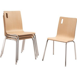 National Public Seating Bushwick Natural Bentwood Cafe Stack Chair (Pack of 4)