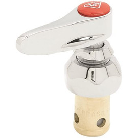 T&S Eterna Cartridge Screw and Red Index Button Lever Handle with Spring Check Right Hand (Hot)