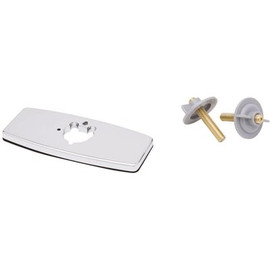 T&S 2.625 in. D x 6 in. W x 0.375 in. H Brass Deck Plate in Chrome Plated