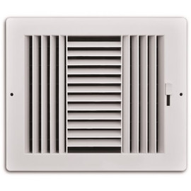 TruAire 8 in. x 4 in. 3-Way Plastic Wall/Ceiling Register