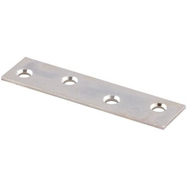Prime-Line 14-Gauge x 3/4 in. x 3 in. Zinc Plated Steel Construction Mending Plate (10-Pack)