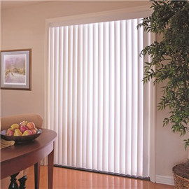 Hampton Bay Room Darkening 3.5 in. PVC Vertical Blinds White - 59 in. W x 60.5 in. L