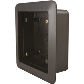 Bea Square Flush 4.75 in. x 4.75 in. x 2.0 in. Plastic Black 2-Gang Mounting Lexan Box