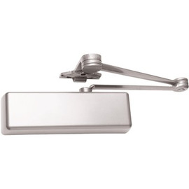 LCN 4110 Series Size 1 to 6 Sprayed Aluminum Grade 1 Surface Door Closer, Stop Arm, Left Hand