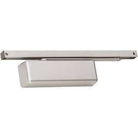 LCN 4010T Series Size 1 to 5 Sprayed Aluminum Grade 1 Surface Door Closer, Double Egress Track Arm, Right Hand