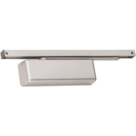 LCN 4010T Series Size 1 to 5 Sprayed Aluminum Grade 1 Surface Door Closer, Standard Track Arm, Right Hand