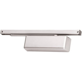 LCN 4010T Series Size 1 to 5 Sprayed Aluminum Grade 1 Surface Door Closer, Double Egress Track Arm, Left Hand