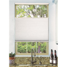 BlindsAvenue Simply White Cordless Top Down Bottom Up Blackout Single Cell Polyester Cellular Shade 30 in. W x 48 in. L