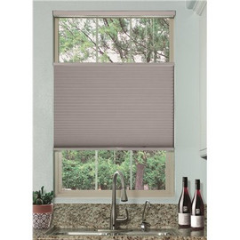 BlindsAvenue Simply Gray Sheen Cordless Top Down Bottom Up Blackout Single Cell Polyester Cellular Shade 30 in. Wx 48 in. L