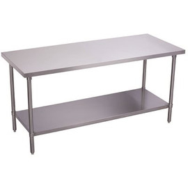 Elkay 60 in. Stainless Steel Kitchen Utility Table with Legs and Undershelf
