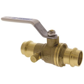 NIBCO 1/2 in. Brass Press Lead Free Full Port Ball Valve with Drain
