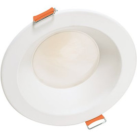 Halo LCR6 6 in. Selectable CCT Round Canless Integrated LED White Recessed Light Retrofit Module Trim, 2100 Lumens