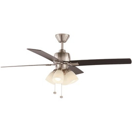 Hampton Bay Malone 54 in. LED Brushed Nickel Ceiling Fan with Light