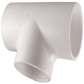 Mueller Streamline 3/4 in. x 3/4 in. x 1/2 in. PVC Schedule 40 S x S x Female Pipe Thread Reducing Tee