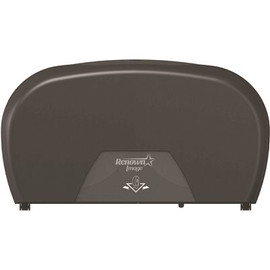 Renown Black 2-Roll Side by Side Coreless Toilet Paper Dispenser