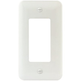 Titan3 White Smooth 1-Gang Rocker Princess Metal Wall Plate