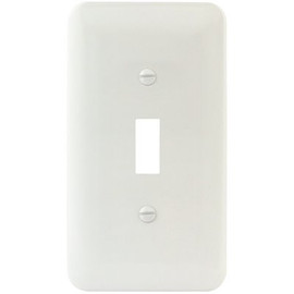 Titan3 White Smooth 1-Gang Toggle Princess Metal Wall Plate