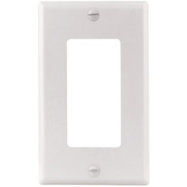 Titan3 White Smooth 1-Gang Rocker Standard Metal Wall Plate