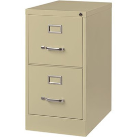 Hirsh 25 in. Putty Deep 2-Drawer Letter Width Vertical File Cabinet