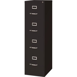 Hirsh 15 in. W Black 5-Drawer Lateral File Cabinet with Posting Shelf and Roll-Out Binder Storage