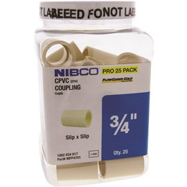 NIBCO 3/4 in. CPVC CTS Socket x Socket Coupler Fitting