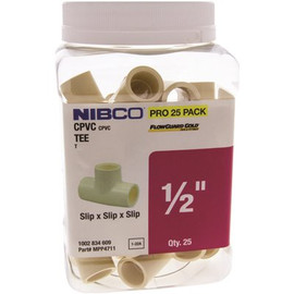 NIBCO 1/2 in. CPVC CTS Socket x Socket x Socket Tee Fitting