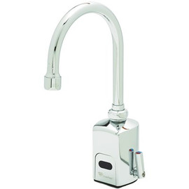 T&S Sensor Touchless Faucet Check Point with Gooseneck Spout in Chrome Plated