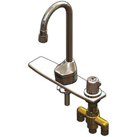 T&S Sensor Touchless Faucet 8 in. Deck Mount in Polished Chrome Plated Brass