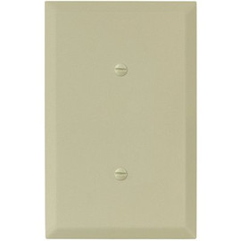 Titan3 Ivory Textured 1-Gang Blank Jumbo Metal Wall Plate