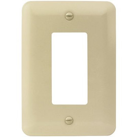 Titan3 Ivory Smooth 1-Gang Rocker Maxi Metal Wall Plate