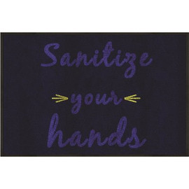 M+A Matting 2 ft. x 3 ft. Sanitize Your Hands Floor Mat Reminder or Message Mat for Hand Sanitizer Station