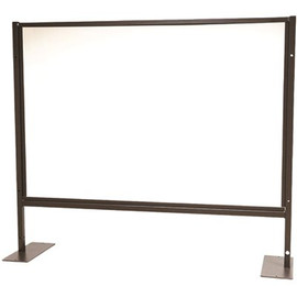 48 in. x 41 in. x 1 in. Protective Sneeze Plexi Shield - Tabletop with Feet
