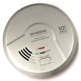 USI Electric Combination 3-in-1 Smoke, Fire and CO Alarm Detector, Battery Operated, 10-Year Sealed (Case of 6)