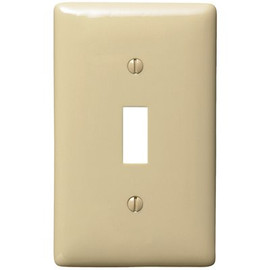 HUBBELL WIRING 1-Gang Ivory Toggle Wall Plate