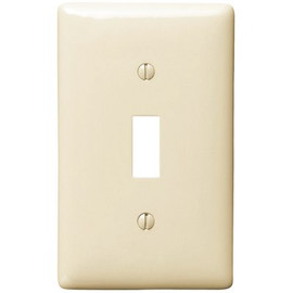 HUBBELL WIRING 1-Gang Light Almond Toggle Wall Plate