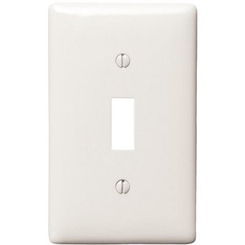 HUBBELL WIRING 1-Gang White Toggle Wall Plate