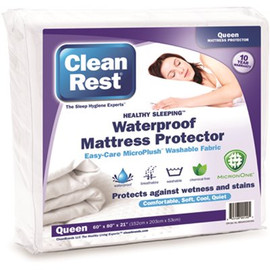 CLEAN REST Fitted Polyester Queen Mattress Protector