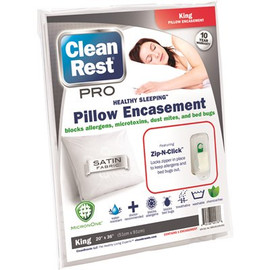 CLEAN REST Pro Encasement Polyester King Pillow Protector