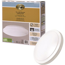 Hampton Bay 12 in. Round LED Flush Mount Light Pantry Laundry Closet Light 1000 Lumens Dimmable 4000K Bright White