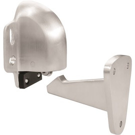 Rockwood 3 in. x 3-3/8 in. Satin Chrome Wall Holder Door Stop