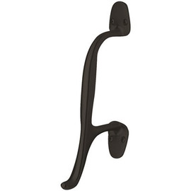 Rockwood 193 Series 1-3/4 in. Baseplate Width Diameter Hospital Pull 5-15/16 in. Pull Centerline Black Suede Powder Coat