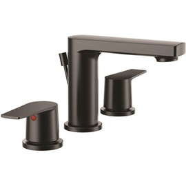 Cleveland Faucet Group Slate 8 in. Widespread 2-Handle Bathroom Faucet in Matte Black