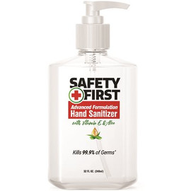 Safety First 32 oz. Hand Sanitizer with Pump IPA