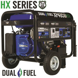 DUROMAX 4850/3850-Watt Dual Fuel Electric Start Gasoline/Propane Portable Generator with CO Alert Shutdown Sensor