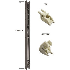 34 in. L x 9/16 in. W x 5/8 in. D Window Channel Balance 3330 with Top and Bottom End Brackets Attached (4-Pack)