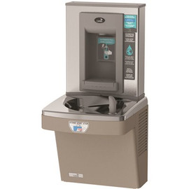 Contactless, Hands Free Single Level Drinking Fountain, non-refrigerated, ADA, with Contactless Bottle Filler, Sandstone